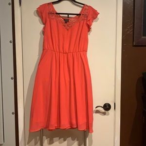 Coral lace dress by Torrid